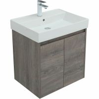 Тумба с раковиной Aquanet Nova Lite 60 подвесная Дуб рошелье арт-302524 — фото 4, Тумбы с раковиной