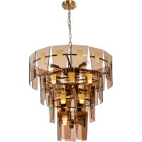 Люстра Artelamp Sophia Янтарная Полированная медь арт-A4066LM-11PB — фото 1, Люстры