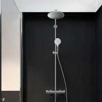 Товар: Душевая система Hansgrohe Crometta S с термостатом Хром арт-27267000 - фото 2 Душевая система Hansgrohe Crometta S с термостатом Хром арт-27267000 — фото 2, Душевые стойки