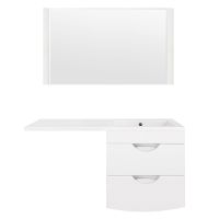 Тумба под раковину Style Line Жасмин 2 120 Люкс Plus подвесная Белый глянец арт-ЛС-00000577 — фото 4, Тумбы под раковину