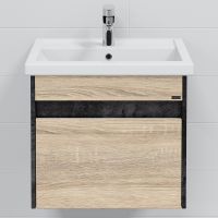 Тумба под раковину СанТа Мира 60 подвесная Янтарное дерево арт-700354 — фото 1, Тумбы под раковину