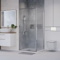 Душевой уголок Niagara Nova 100х100 профиль Хром стекло шиншилла арт-NG-65-10CH-CH100-34 — фото 1, Квадратные душевые уголки