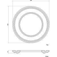 Розетка потолочная Европласт 330x25x330 мм арт-1.56.006 — фото 3, Розетки потолочные