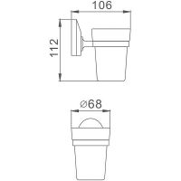 Стакан для зубных щеток Haiba Хром арт-HB1606 — фото 2, Стаканы для зубных щеток