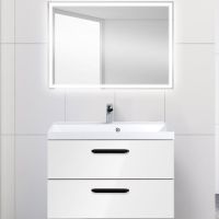 Тумба под раковину BelBagno Aurora 80 подвесная Bianco Lucido арт-AURORA-800-2C-SO-BL — фото 2, Тумбы под раковину