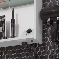 Зеркальный шкаф Opadiris Элеганс 60 с подсветкой Белый матовый арт-00-00006871 — фото 8, Зеркальные шкафы в ванную