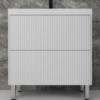 Тумба под раковину Style Line Стокгольм 80 Белый рифленый софт арт-ЛС-00002335 — фото 1, Тумбы под раковину