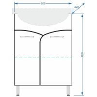 Товар: Тумба под раковину Stella Polar Волна 60 Белая арт-SP-00000052 - фото 3 Тумба под раковину Stella Polar Волна 60 Белая арт-SP-00000052 — фото 3, Тумбы под раковину