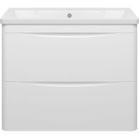 Тумба с раковиной Misty Атлантик 80 подвесная Белая арт-УТ000011692 — фото 2, Тумбы с раковиной