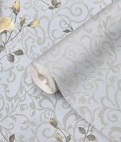 Обои Prima Italiana Colomba Винил на флизелине (1,06*10) Серый, Вензель арт-80611 — фото 3, Обои для стен