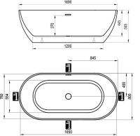 Акриловая ванна Ravak Freedom O 169x80 без гидромассажа арт-XC00100032 — фото 10, Акриловые ванны