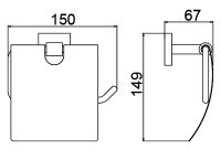 Держатель туалетной бумаги Timo Selene с крышкой Черный арт-12042/03 — фото 2, Держатели туалетной бумаги