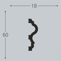 Товар: Молдинг Bello Deco XPS М 6 2000x60x18 мм арт-00-00004626 - фото 2 Молдинг Bello Deco XPS М 6 2000x60x18 мм арт-00-00004626 — фото 2, Молдинги