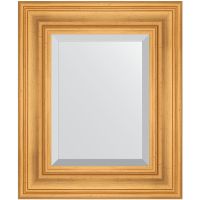 Зеркало Evoform Exclusive 59х49 с фацетом в багетной раме - Травленое золото 99 мм арт-BY 3366 — фото 1, Зеркала в ванную комнату