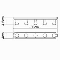 Вешалка для полотенец WasserKRAFT Хром арт-K-1075 — фото 3, Крючки для полотенец