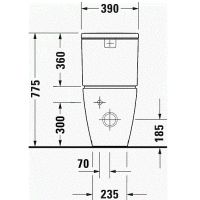 Унитаз компакт Duravit D-Neo без бачка и сиденья арт-2002090000 — фото 7, Напольные унитазы