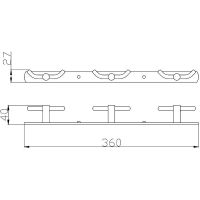 Вешалка для полотенец Rav Slezak Colorado Бронза арт-COA0105SM — фото 2, Крючки для полотенец
