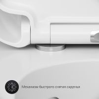 Унитаз AM.PM Sensation FlashClean подвесной с гигиеническим душем и ершиком с сиденьем Микролифт арт-CK30H0904W — фото 12, Подвесные унитазы