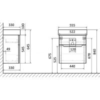 Товар: Тумба под раковину Raval Brik 55 подвесная Антрацит арт-Brk.01.55/P/A/RL - фото 7 Тумба под раковину Raval Brik 55 подвесная Антрацит арт-Brk.01.55/P/A/RL — фото 7, Тумбы под раковину