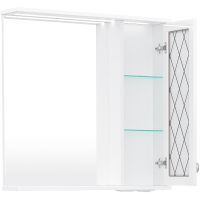 Зеркало со шкафом Volna Milena 70 R с подсветкой Белое арт-zsMLN70.R-01 — фото 9, Зеркальные шкафы в ванную