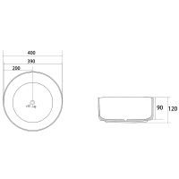 Раковина-чаша Abber Bequem 40 Хамелеон арт-AC2109Regen — фото 4, Раковины накладные