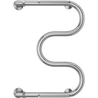 Водяной полотенцесушитель Terminus М-образный с/п (1) 600x400 с полкой Хром, боковое подключение, G 1" НР арт-4620768880377 — фото 2, Водяные полотенцесушители