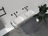 Консоль с раковиной Abber Stein 120 Черная арт-AS2646 — фото 3, Консоли для раковины