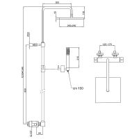 Товар: Душевая система Webert Pegaso с термостатом Черная матовая арт-PE980507560METAL - фото 2 Душевая система Webert Pegaso с термостатом Черная матовая арт-PE980507560METAL — фото 2, Душевые стойки