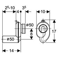 Сифон для писсуара Geberit Белый Синий арт-152.950.11.1 — фото 2, Сифоны для писсуаров