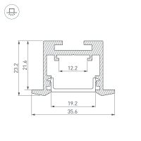 Товар: Профиль алюминиевый Arlight встраиваемый Черный арт-033738 - фото 4 Профиль алюминиевый Arlight встраиваемый Черный арт-033738 — фото 4, Профили для светодиодных лент