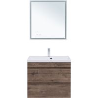 Тумба под раковину Aquanet Нота New 75 подвесная Дуб веллингтон табак арт-334192 — фото 9, Тумбы под раковину