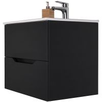 Тумба с раковиной Orange подвесная Черная матовая арт-Li-60Tub+Ra — фото 5, Тумбы с раковиной