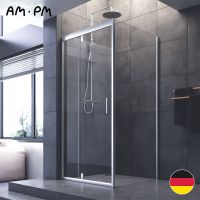 Душевой уголок AM.PM Gem 90х90 профиль Серебро матовое стекло прозрачное арт-W90G-404-090MT — фото 10, Квадратные душевые уголки