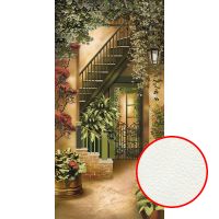 Фреска Ortograf Городской пейзаж 3860 Фактура флок FLK Флизелин (1,5*3) Бежевый/Зеленый, Город/Листья арт-3860 (флок FLK) — фото 1, Фрески