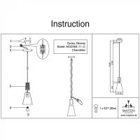 Подвесной светильник Maytoni Pendant Bicones Серый Дерево светлое арт-P359-PL-140-C — фото 3, Подвесные светильники