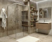 Душевая стенка Grossman Fly 80 профиль Хром стекло прозрачное арт-GR-P80Fl1 — фото 2, Боковые стенки