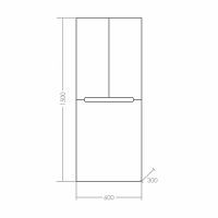 Шкаф пенал СанТа Лондон 60 подвесной с бельевой корзиной Белый арт-524005 — фото 5, Пеналы для ванной комнаты