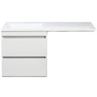 Тумба под раковину Style Line Даллас 130 Люкс Plus подвесная Белая арт-СС-00000600 — фото 1, Тумбы под раковину