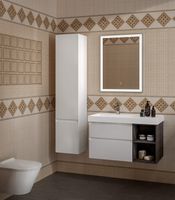 Тумба под раковину Kerama Marazzi Cubo 90 L CUB.90Lh\WHT.M подвесная Белая матовая Дерево арт-CUB.90Lh\WHT.M — фото 3, Тумбы под раковину