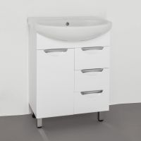 Тумба под раковину Style Line Жасмин 65 Белый глянец арт-ЛС-00000035 — фото 1, Тумбы под раковину