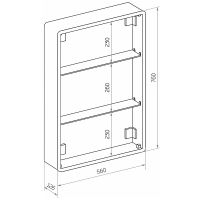Зеркальный шкаф Sintesi Corso 60 с подсветкой Белый с сенсорным выключателем арт-SIN-SPEC-CORSO-60 — фото 12, Зеркальные шкафы в ванную
