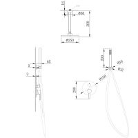 Душевая система Abber Emotion Никель арт-AF8821NG — фото 3, Встраиваемые душевые комплекты