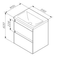 Товар: Тумба под раковину AM.PM X-Joy 55 подвесная Черная матовая арт-M85AFHX0552BM - фото 12 Тумба под раковину AM.PM X-Joy 55 подвесная Черная матовая арт-M85AFHX0552BM — фото 12, Тумбы под раковину