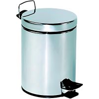 Ведро для мусора Nofer Нержавеющая сталь матовая арт-09100.05.S — фото 1, Мусорные ведра
