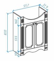 Товар: Тумба под раковину Bellezza Кантри 60 Белая арт-4639909660013 - фото 4 Тумба под раковину Bellezza Кантри 60 Белая арт-4639909660013 — фото 4, Тумбы под раковину