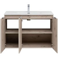 Тумба под раковину Aquanet Алвита New 100 подвесная Дуб веллингтон белый арт-277533 — фото 5, Тумбы под раковину