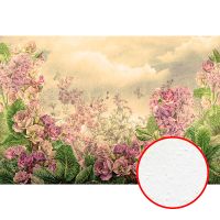 Фреска Ortograf Цветы 6721 Фактура бархат FX Флизелин (4*2,7) Бежевый/Зеленый/Розовый, Цветы арт-6721 (бархат FX) — фото 1, Фрески