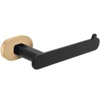 Держатель туалетной бумаги Rav Slezak Yukon Черный матовый Золото арт-YUA0402CMATZ — фото 1, Держатели туалетной бумаги