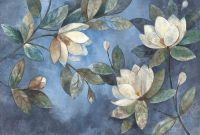 Фреска Ortograf Flower Dreams 31639 Фактура бархат FX Флизелин (4*2,7) Синий/Зеленый, Цветы арт-31639 (бархат FX) — фото 2, Фрески