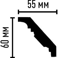 Карниз гибкий Decomaster 2400x60x55 мм арт-95126 FL — фото 2, Карнизы
